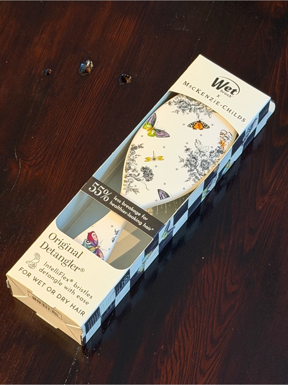 MacKenzie-Childs x Wet Brush in Butterfly Toile Full Size Detangler Hair Brush